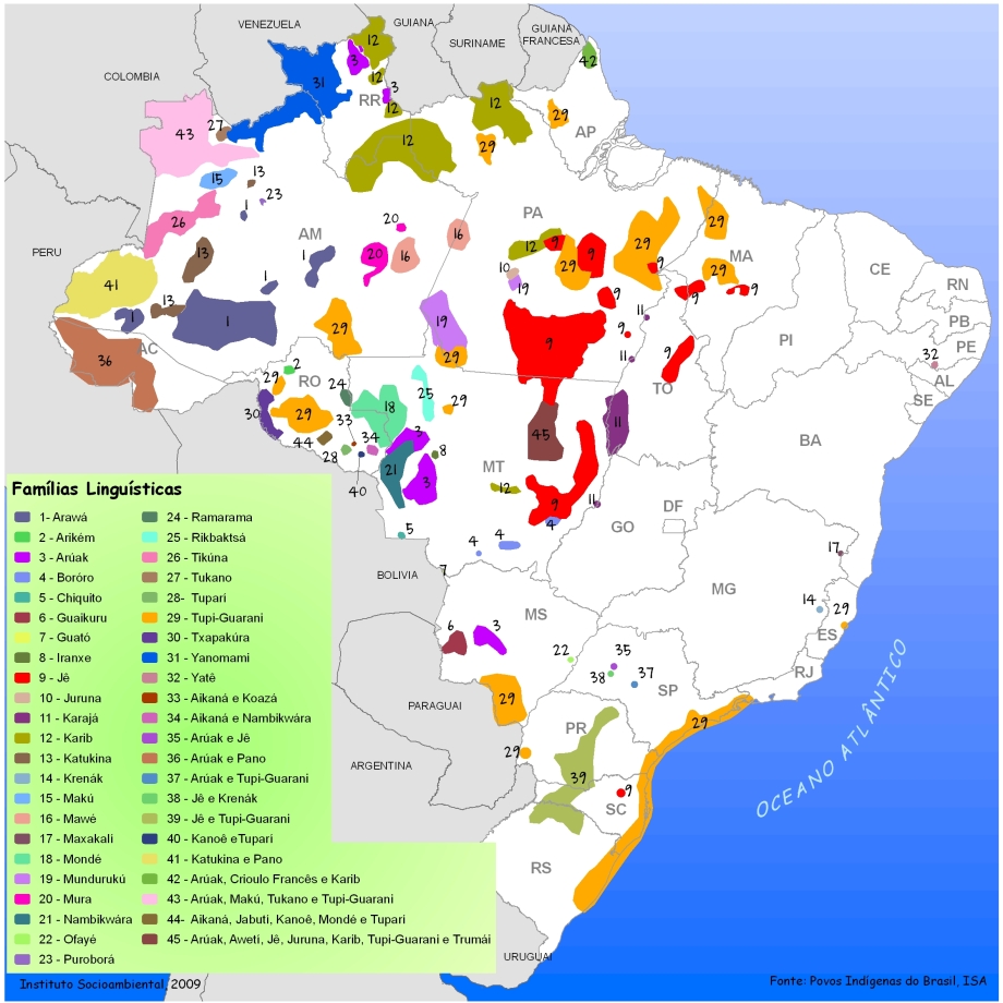 Brazil major languages