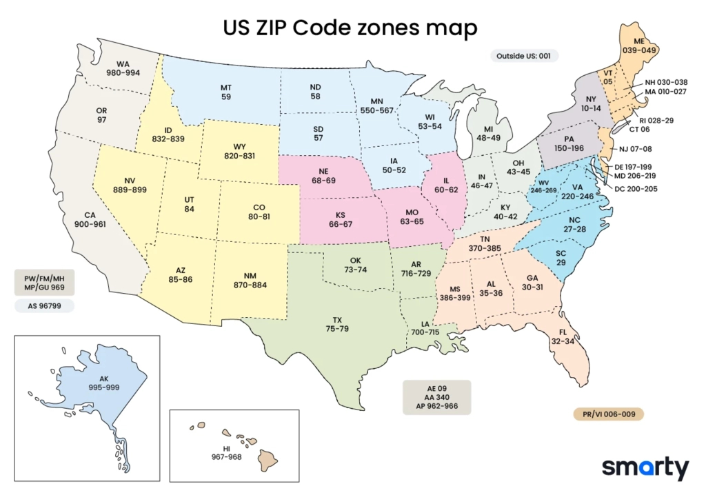 Many zip code