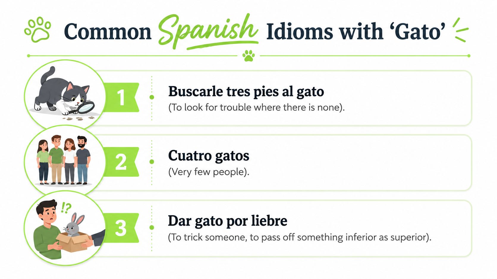 Del gato meaning