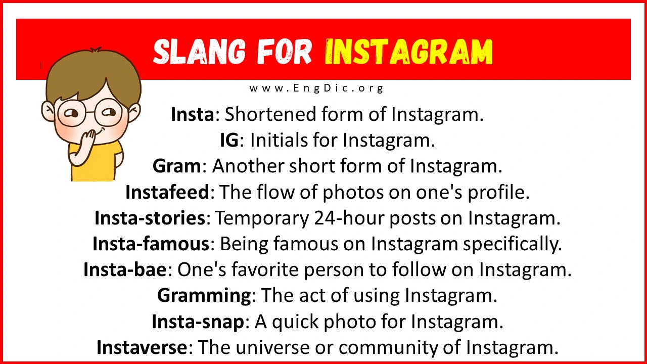 Instagram slang words